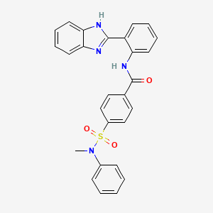 molecular formula C27H22N4O3S B2478952 N-[2-(1H-苯并咪唑-2-基)苯基]-4-[甲基(苯基)磺酰胺基]苯甲酰胺 CAS No. 325977-40-0