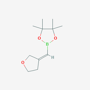 molecular formula C11H19BO3 B2478962 2-((二氢呋喃-3(2H)-亚甲基)-甲基)-4,4,5,5-四甲基-1,3,2-二氧杂硼环丁烷 CAS No. 2246914-68-9
