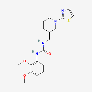 molecular formula C18H24N4O3S B2478971 1-(2,3-二甲氧基苯基)-3-((1-(噻唑-2-基)哌啶-3-基)甲基)脲 CAS No. 1705994-45-1