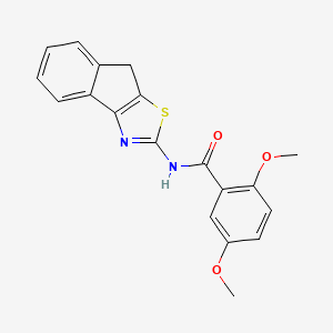 molecular formula C19H16N2O3S B2478973 N-(8H-indeno[1,2-d]thiazol-2-yl)-2,5-dimethoxybenzamide CAS No. 955834-40-9