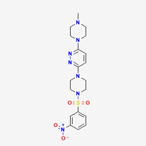 3-(4-Methylpiperazin-1-yl)-6-(4-((3-nitrophenyl)sulfonyl)piperazin-1-yl)pyridazine