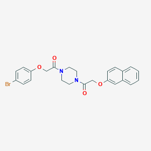 1-[(4-Bromophenoxy)acetyl]-4-[(2-naphthyloxy)acetyl]piperazine