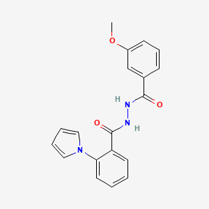 N'-(3-methoxybenzoyl)-2-(1H-pyrrol-1-yl)benzenecarbohydrazide
