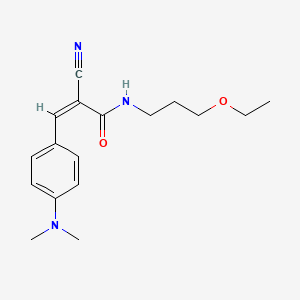 molecular formula C17H23N3O2 B2478986 (Z)-2-Cyano-3-[4-(dimethylamino)phenyl]-N-(3-ethoxypropyl)prop-2-enamide CAS No. 744223-80-1