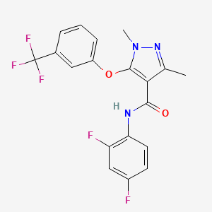 N-(2,4-difluorophenyl)-1,3-dimethyl-5-[3-(trifluoromethyl)phenoxy]-1H-pyrazole-4-carboxamide