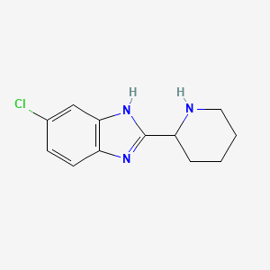 molecular formula C12H14ClN3 B2478997 5-chloro-2-(piperidin-2-yl)-1H-1,3-benzodiazole CAS No. 1152556-27-8