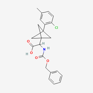 2-[3-(2-Chloro-5-methylphenyl)-1-bicyclo[1.1.1]pentanyl]-2-(phenylmethoxycarbonylamino)acetic acid