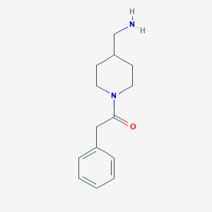 molecular formula C14H20N2O B2479011 1-[4-(Aminomethyl)piperidin-1-yl]-2-phenylethan-1-one CAS No. 727719-96-2