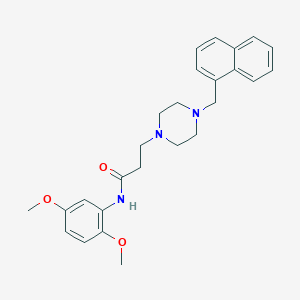molecular formula C26H31N3O3 B247902 N-(2,5-dimethoxyphenyl)-3-[4-(naphthalen-1-ylmethyl)piperazin-1-yl]propanamide 