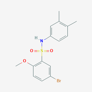 molecular formula C15H16BrNO3S B2479020 5-bromo-N-(3,4-dimethylphenyl)-2-methoxybenzenesulfonamide CAS No. 906266-09-9