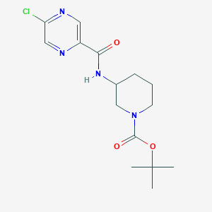 molecular formula C15H21ClN4O3 B2479026 Tert-butyl 3-[(5-chloropyrazine-2-carbonyl)amino]piperidine-1-carboxylate CAS No. 2377031-26-8
