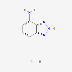 molecular formula C6H7ClN4 B2479033 1H-1,2,3-Benzotriazol-4-amine hydrochloride CAS No. 18076-61-4; 4331-30-0