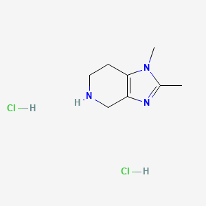 molecular formula C8H15Cl2N3 B2479037 1,2-Dimethyl-4,5,6,7-tetrahydroimidazo[4,5-c]pyridine;dihydrochloride CAS No. 87673-91-4