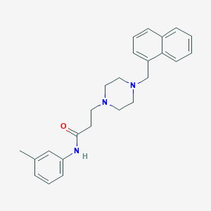 molecular formula C25H29N3O B247904 N-(3-methylphenyl)-3-[4-(naphthalen-1-ylmethyl)piperazin-1-yl]propanamide 