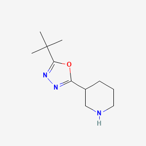 molecular formula C11H19N3O B2479048 3-(5-tert-Butyl-1,3,4-oxadiazol-2-yl)piperidine CAS No. 1439898-12-0
