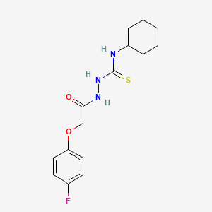 molecular formula C15H20FN3O2S B2479054 4-Cyclohexyl-1-(2-(4-fluorophenoxy)acetyl)thiosemicarbazide CAS No. 905230-96-8
