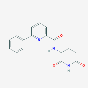 molecular formula C17H15N3O3 B2479059 N-(2,6-Dioxopiperidin-3-il)-6-fenilpiridina-2-carboxamida CAS No. 2137478-22-7