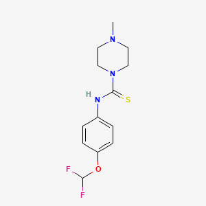 molecular formula C13H17F2N3OS B2479060 N-[4-(difluoromethoxy)phenyl]-4-methylpiperazine-1-carbothioamide CAS No. 398996-26-4