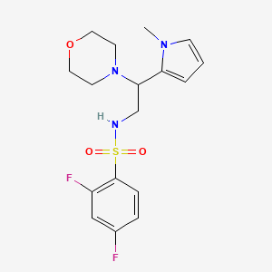 molecular formula C17H21F2N3O3S B2479072 2,4-difluoro-N-(2-(1-methyl-1H-pyrrol-2-yl)-2-morpholinoethyl)benzenesulfonamide CAS No. 1049391-97-0