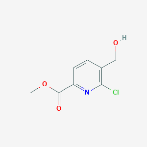 molecular formula C8H8ClNO3 B2479077 6-氯-5-(羟甲基)吡啶甲酸甲酯 CAS No. 1205671-72-2