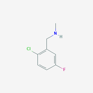 molecular formula C8H9ClFN B2479080 1-(2-chloro-5-fluorophenyl)-N-methylmethanamine CAS No. 1305712-01-9