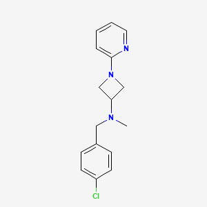 molecular formula C16H18ClN3 B2479081 N-[(4-chlorophenyl)methyl]-N-methyl-1-(pyridin-2-yl)azetidin-3-amine CAS No. 2415628-70-3