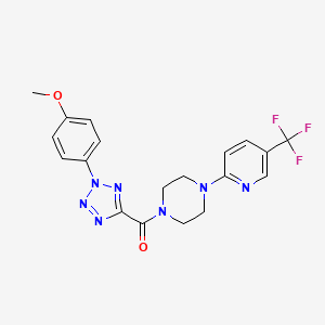 (2-(4-methoxyphenyl)-2H-tetrazol-5-yl)(4-(5-(trifluoromethyl)pyridin-2-yl)piperazin-1-yl)methanone