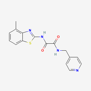 molecular formula C16H14N4O2S B2479086 N1-(4-methylbenzo[d]thiazol-2-yl)-N2-(pyridin-4-ylmethyl)oxalamide CAS No. 899974-49-3