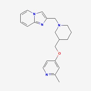 molecular formula C20H24N4O B2479089 2-[[3-[(2-Methylpyridin-4-yl)oxymethyl]piperidin-1-yl]methyl]imidazo[1,2-a]pyridine CAS No. 2379975-04-7