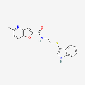 molecular formula C19H17N3O2S B2479092 N-(2-((1H-indol-3-yl)thio)ethyl)-5-methylfuro[3,2-b]pyridine-2-carboxamide CAS No. 942005-80-3