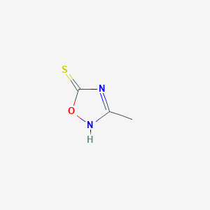 molecular formula C3H4N2OS B2479093 3-Methyl-1,2,4-oxadiazole-5-thiol CAS No. 68836-75-9