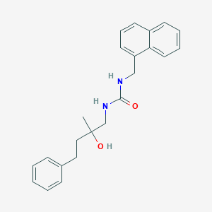 molecular formula C23H26N2O2 B2479094 1-(2-Hydroxy-2-methyl-4-phenylbutyl)-3-(naphthalen-1-ylmethyl)urea CAS No. 1286719-85-4