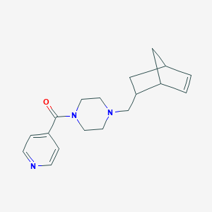 molecular formula C18H23N3O B247910 1-(Bicyclo[2.2.1]hept-5-en-2-ylmethyl)-4-isonicotinoylpiperazine 