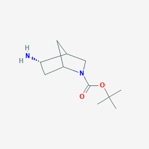 molecular formula C11H20N2O2 B2479105 叔丁基(5S)-5-氨基-2-氮杂双环[2.2.1]庚烷-2-羧酸酯 CAS No. 1250884-13-9