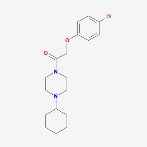 molecular formula C18H25BrN2O2 B247911 2-(4-Bromophenoxy)-1-(4-cyclohexylpiperazin-1-yl)ethanone 