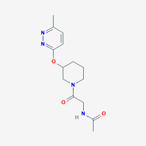 N-(2-(3-((6-methylpyridazin-3-yl)oxy)piperidin-1-yl)-2-oxoethyl)acetamide