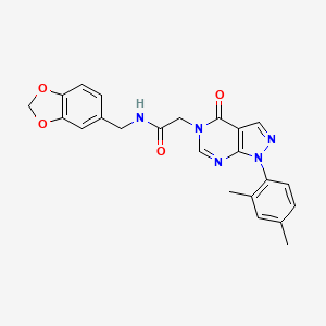 N-(benzo[d][1,3]dioxol-5-ylmethyl)-2-(1-(2,4-dimethylphenyl)-4-oxo-1H-pyrazolo[3,4-d]pyrimidin-5(4H)-yl)acetamide