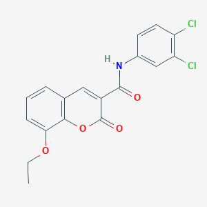 molecular formula C18H13Cl2NO4 B2479113 N-(3,4-二氯苯基)-8-乙氧基-2-氧代-2H-香豆素-3-羧酰胺 CAS No. 923122-57-0