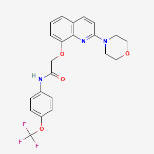 2-((2-morpholinoquinolin-8-yl)oxy)-N-(4-(trifluoromethoxy)phenyl)acetamide