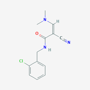 (Z)-N-[(2-Chlorophenyl)methyl]-2-cyano-3-(dimethylamino)prop-2-enamide