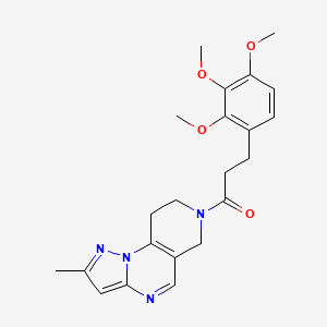 1-(2-methyl-8,9-dihydropyrazolo[1,5-a]pyrido[3,4-e]pyrimidin-7(6H)-yl)-3-(2,3,4-trimethoxyphenyl)propan-1-one
