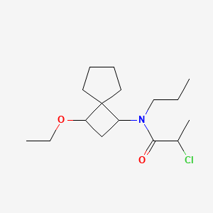 molecular formula C16H28ClNO2 B2479125 2-Chloro-N-(3-ethoxyspiro[3.4]octan-1-yl)-N-propylpropanamide CAS No. 2411195-44-1