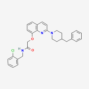 2-((2-(4-benzylpiperidin-1-yl)quinolin-8-yl)oxy)-N-(2-chlorobenzyl)acetamide