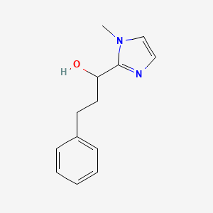 molecular formula C13H16N2O B2479138 1-(1-甲基-1H-咪唑-2-基)-3-苯基丙醇 CAS No. 1341509-51-0
