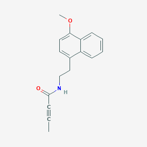 molecular formula C17H17NO2 B2479144 N-[2-(4-甲氧基萘-1-基)乙基]丁-2-炔酰胺 CAS No. 2411236-22-9