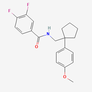 3,4-difluoro-N-((1-(4-methoxyphenyl)cyclopentyl)methyl)benzamide