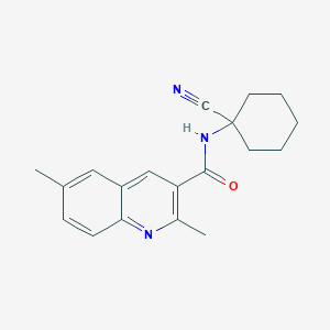 molecular formula C19H21N3O B2479149 N-(1-Cyanocyclohexyl)-2,6-dimethylquinoline-3-carboxamide CAS No. 2128114-76-9