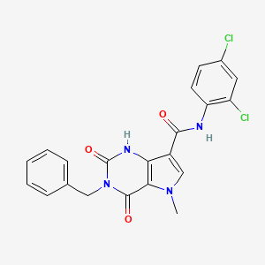 3-benzyl-N-(2,4-dichlorophenyl)-5-methyl-2,4-dioxo-2,3,4,5-tetrahydro-1H-pyrrolo[3,2-d]pyrimidine-7-carboxamide