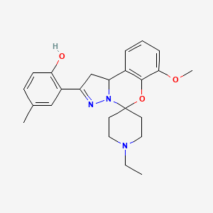 2-(1'-Ethyl-7-methoxy-1,10b-dihydrospiro[benzo[e]pyrazolo[1,5-c][1,3]oxazine-5,4'-piperidin]-2-yl)-4-methylphenol