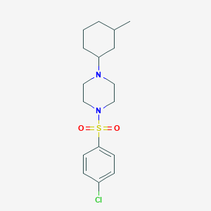 1-[(4-Chlorophenyl)sulfonyl]-4-(3-methylcyclohexyl)piperazine